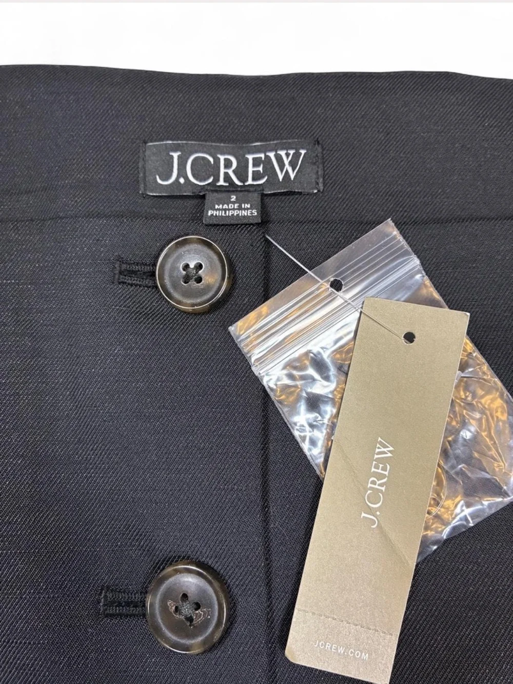 J.Crew Black Linen Cut Away Tank Vest Classic Sleek Brand New with Tags 2